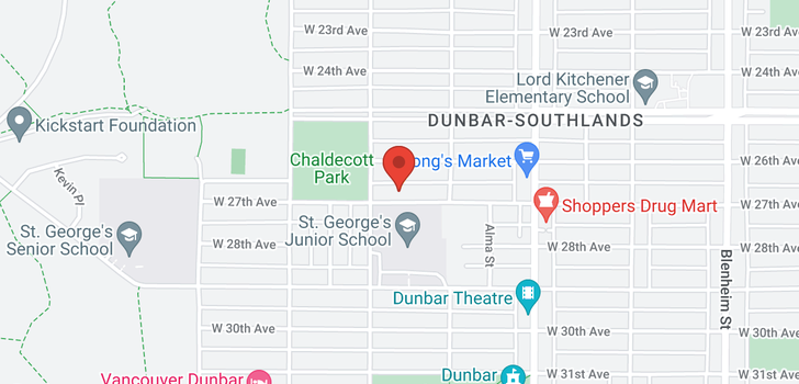 map of 3861 W 27TH AVENUE